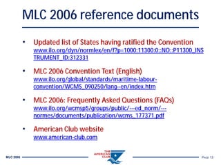 MLC - AMERICAN CLUB - a detailed over view | PDF