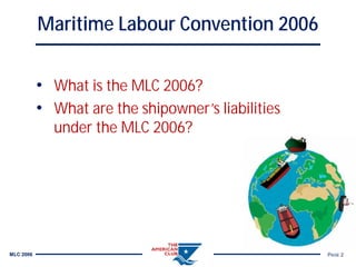 MLC - AMERICAN CLUB - a detailed over view | PDF