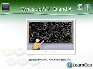 Whas’up???  Q and A (cartoon by Nick D Kim,  nearingzero.net )  