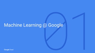 Machine Learning @ Google
 