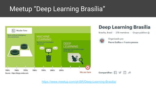 Meetup “Deep Learning Brasília”
https://www.meetup.com/pt-BR/Deep-Learning-Brasilia/
 