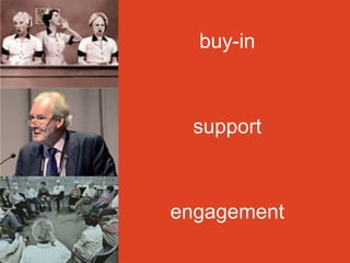 buy-in
support
engagement
 