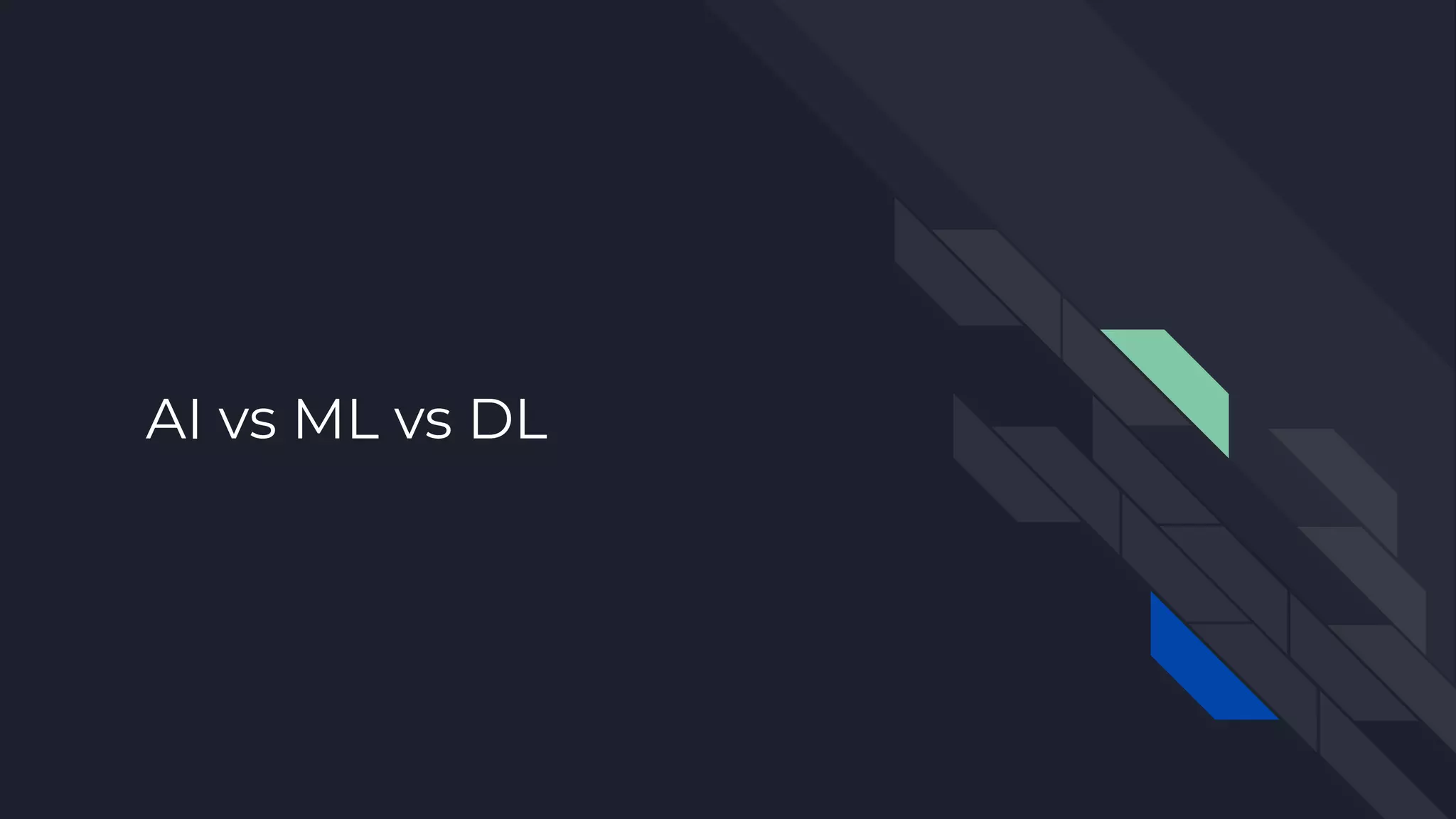 AI vs ML vs DL