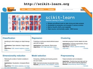 http://scikit-learn.org
 
