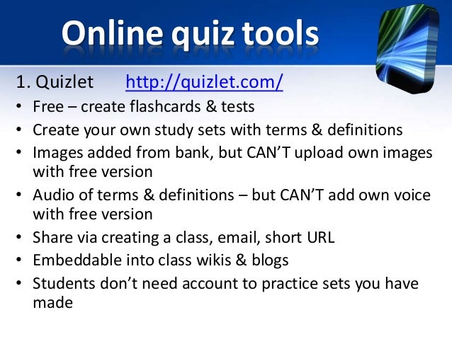 quiz and timeline tools for learning and teaching