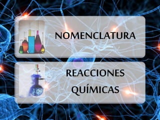 NOMENCLATURA
REACCIONES
QUÍMICAS
 