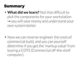 RAM DDR4 Latency and clock rate
http://www.anandtech.com
corsair.com
DDR4 Haswell-E Scaling Review: 2133 to 3200 MHz
http://www.anandtech.com/show/8959/ddr4-haswell-e-scaling-review-2133-to-3200-with-gskill-corsair-adata-and-crucial/5
2,133 MHz (PC4-17000) seems like
a good choice in practice, but the
DDR4 EEC 2,400 MHz (PC4-19200)
is very close price-wise to
2,133 MHz (£20 more per 64 GB).
Xeon 2620V4, 2,133 MHz supported
Xeon 2650V4, 2,400 MHz supported
256 GB of RAM in Zlateski et al. (2016)
Crucial-DDR4 - 64 GB : 4 x 16 GB - DIMM 288-
pin - 2400 MHz / PC4-19200 - CL17 - 1.2 V -
registered–ECC– Price£320
 