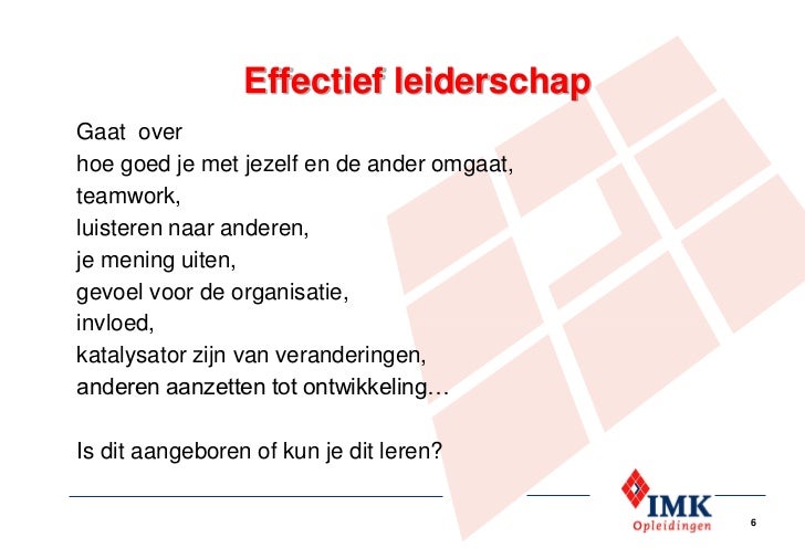 M&L congres Effectief leiderschap - Christine Meijers