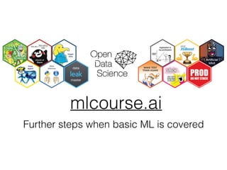 mlcourse.ai
Further steps when basic ML is covered
 