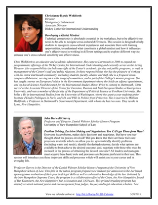 MLDP Session Descriptions and Speaker Bios | PDF