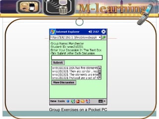 Group Exercises on a Pocket PC 