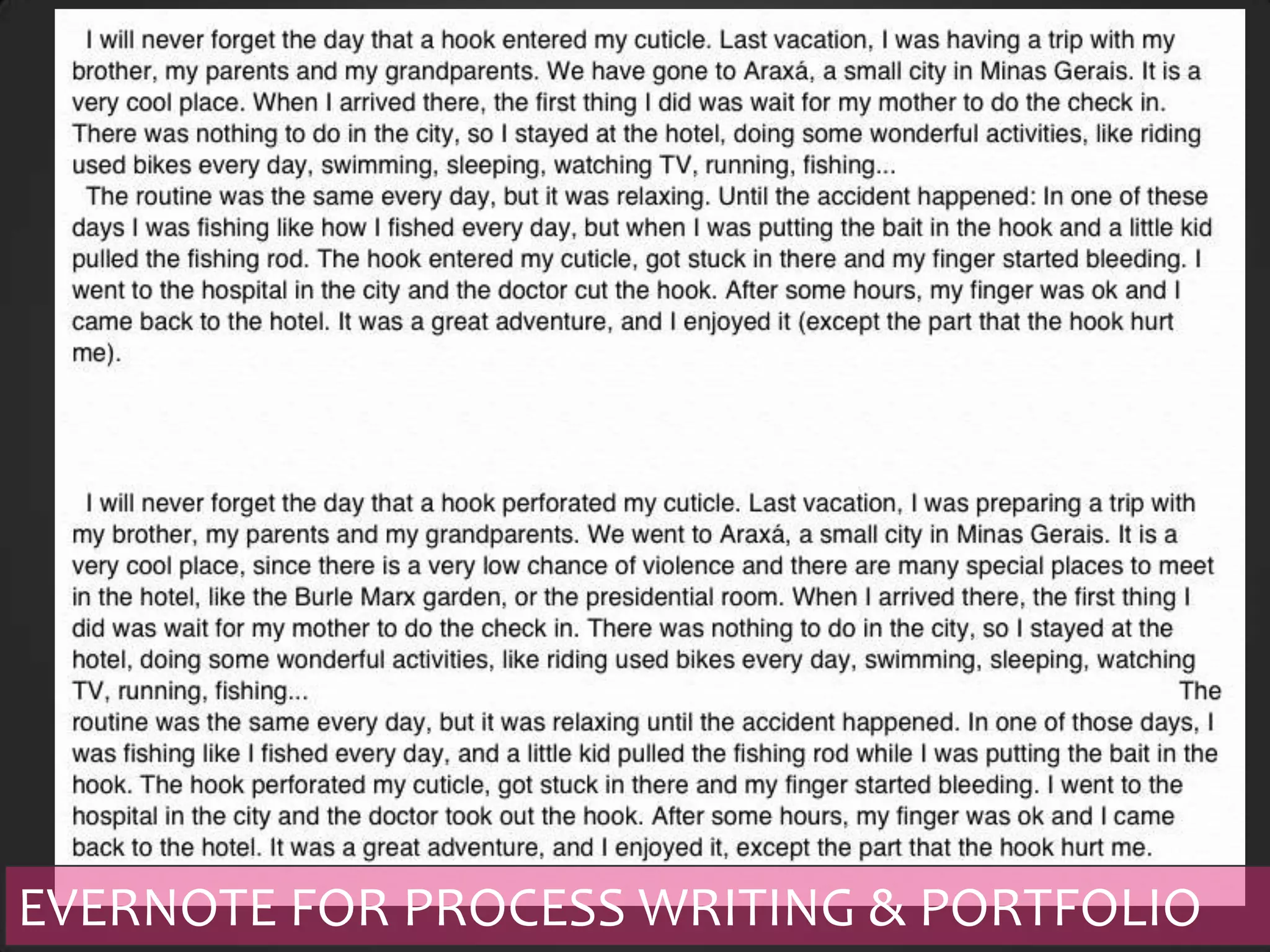 EVERNOTE FOR PROCESS WRITING & PORTFOLIO
 