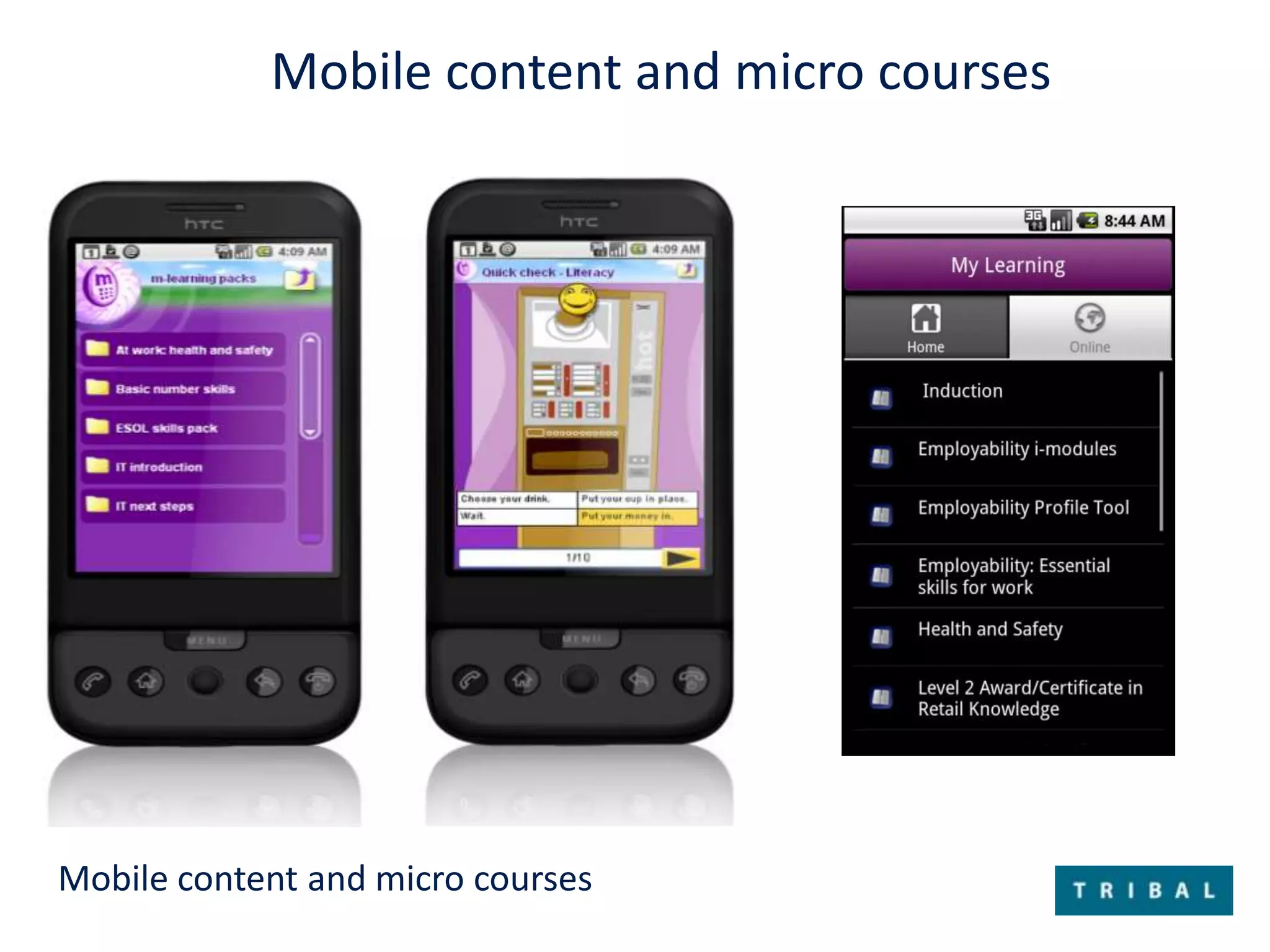 Mobile content and micro coursesMobile content and micro courses