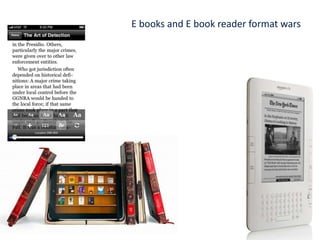 E books and E book reader format wars 