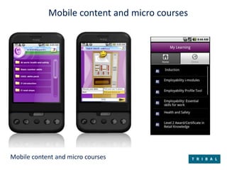 Mobile content and micro coursesMobile content and micro courses