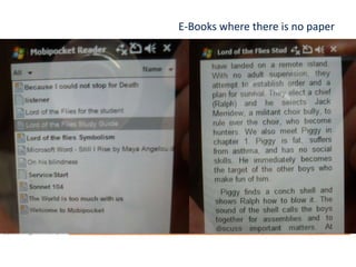 E-Books where there is no paper