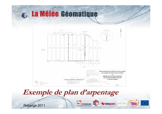 Exemple de plan d’arpentage
Roberge 2011
 