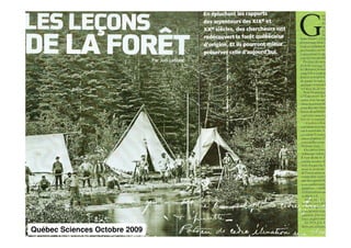 Québec Sciences Octobre 2009
 
