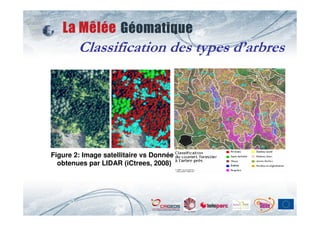 Classification des types d’arbres




Figure 2: Image satellitaire vs Données
  obtenues par LIDAR (iCtrees, 2008)
 