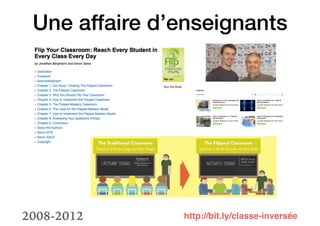 Une affaire d’enseignants
http://bit.ly/classe-inversée2008-2012
 