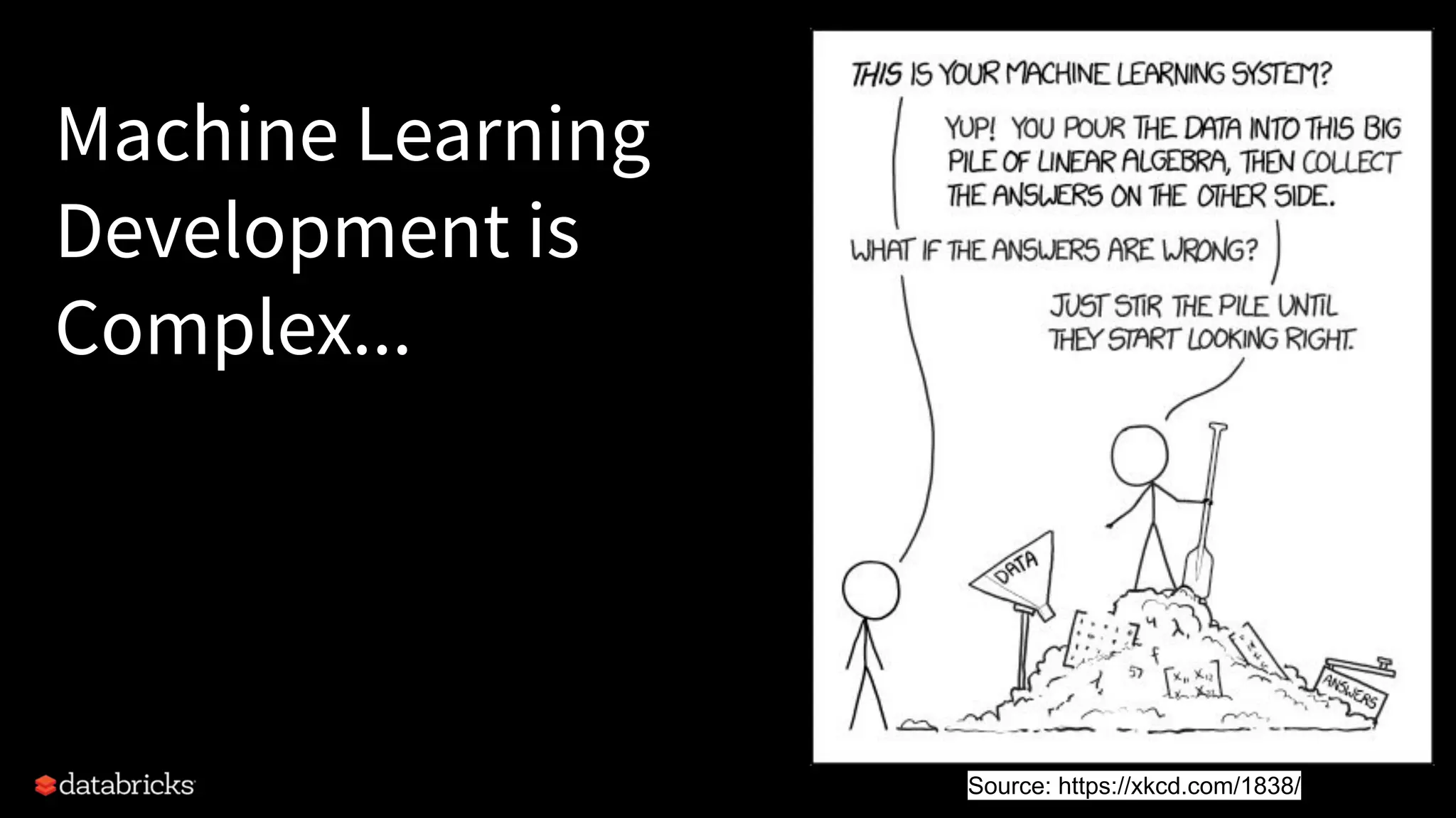 Machine Learning
Development is
Complex...
Source: https://xkcd.com/1838/
 