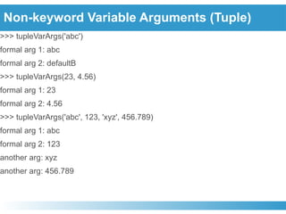Functions in Python with all type of arguments | PPTX