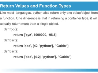 Functions in Python with all type of arguments | PPT
