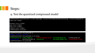 Steps:
9. Test the quantized compressed model
 