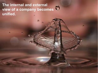 12
The internal and external
view of a company becomes
unified.
 