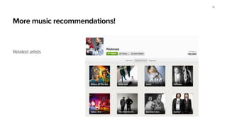 More music recommendations!
Related artists
35
 