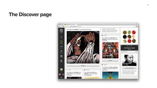 The Discover page
9
 