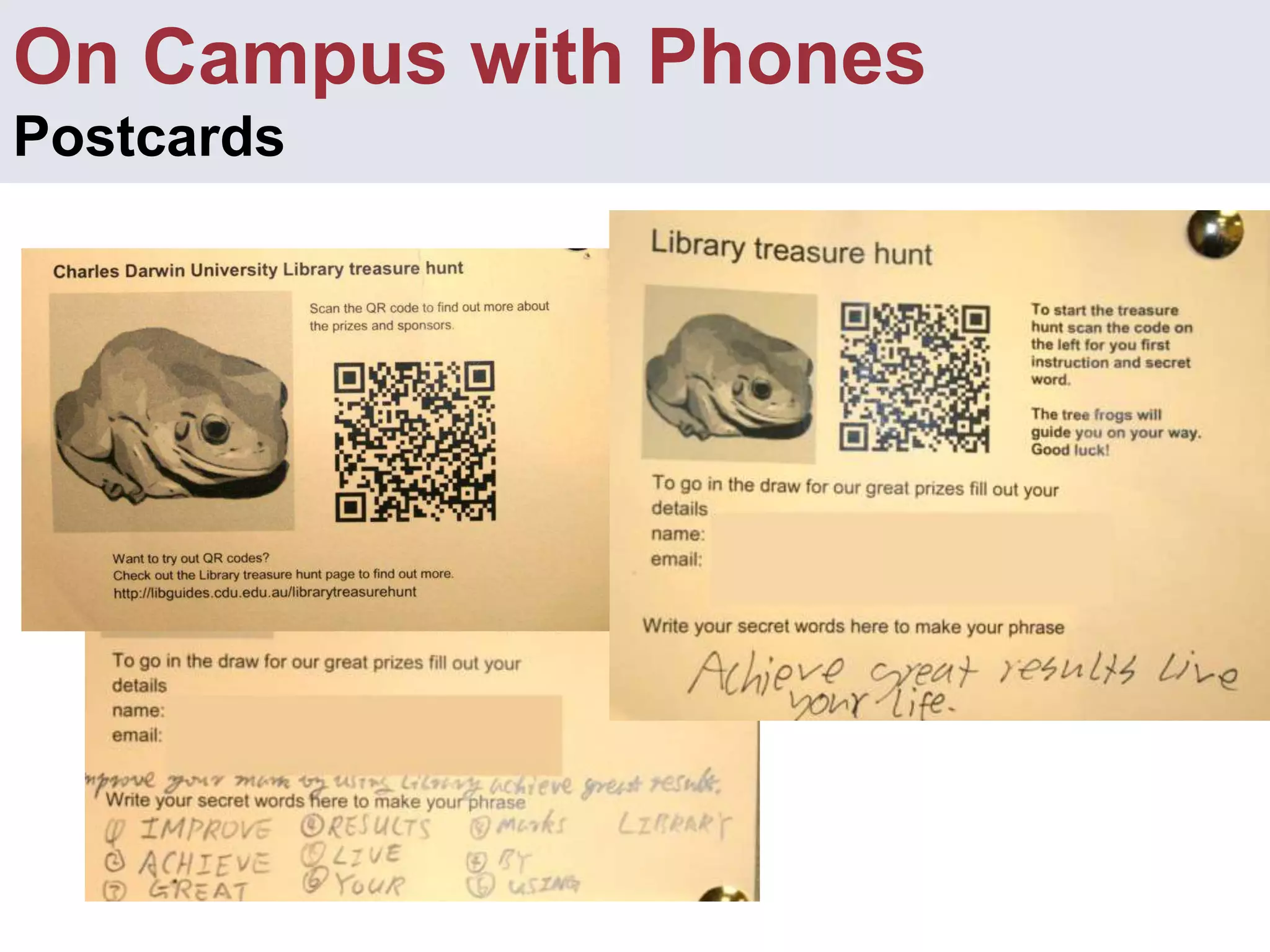 On Campus with PhonesPostcards