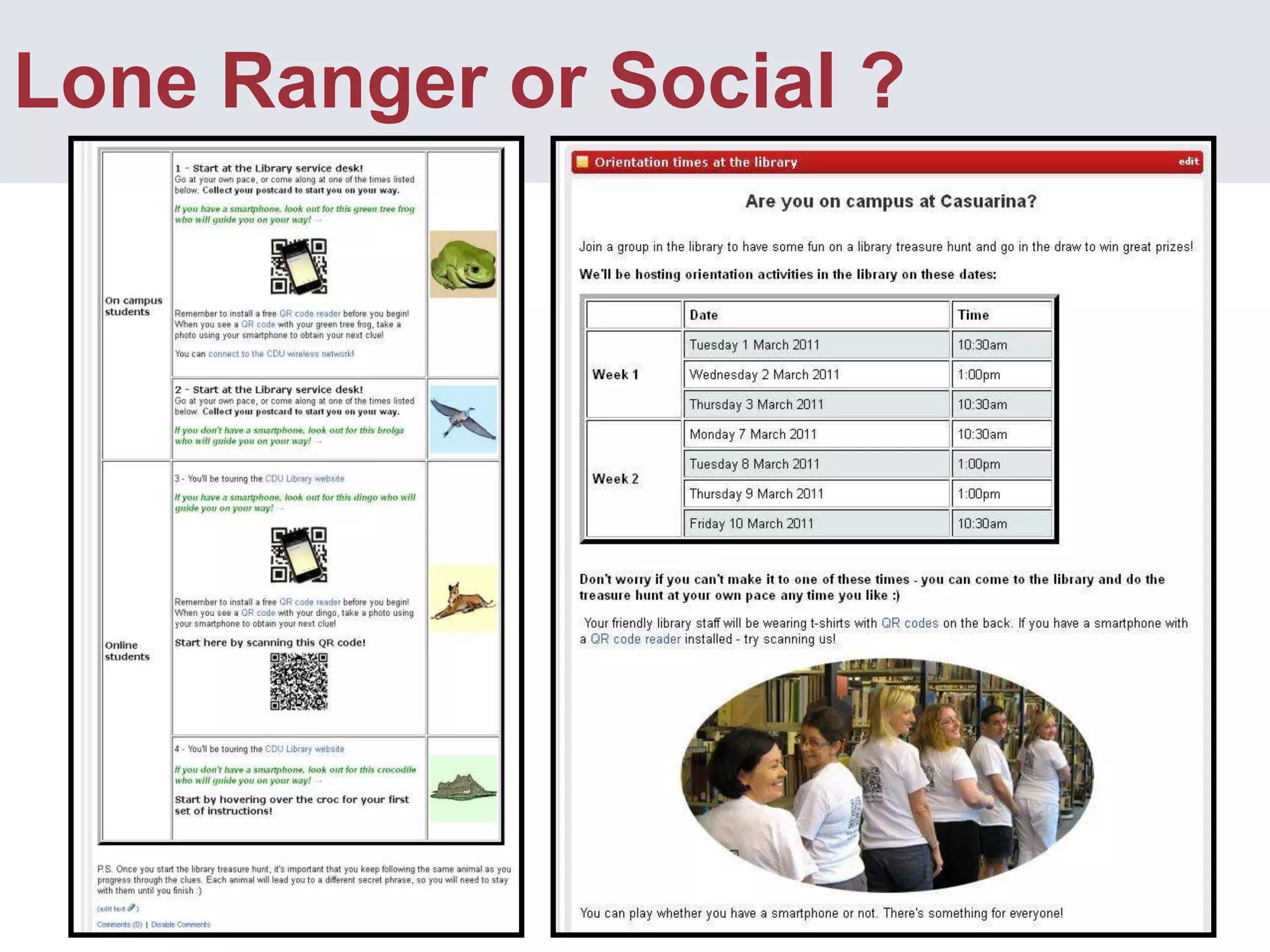 Lone Ranger or Social ?