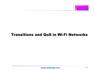 Transitions and QoS in Wi-Fi Networks www.octoscope.com 