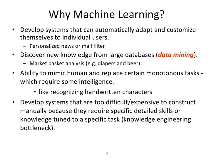 4 why machine learning