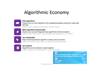 Algorithmic	
  Economy	
  
iksinc@yahoo.com	
  
 