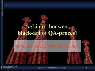 ‘ m Linux’ bouwen: black-art  of  QA-proces ? ©  ALbert Mietus,  PTS  software BV 
