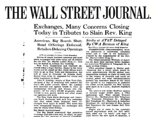 MLK Jr's Assassination in Newspaper Headlines