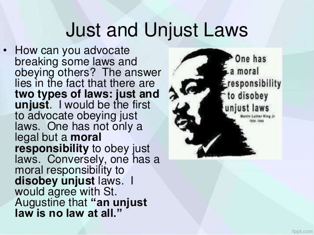 just and unjust laws