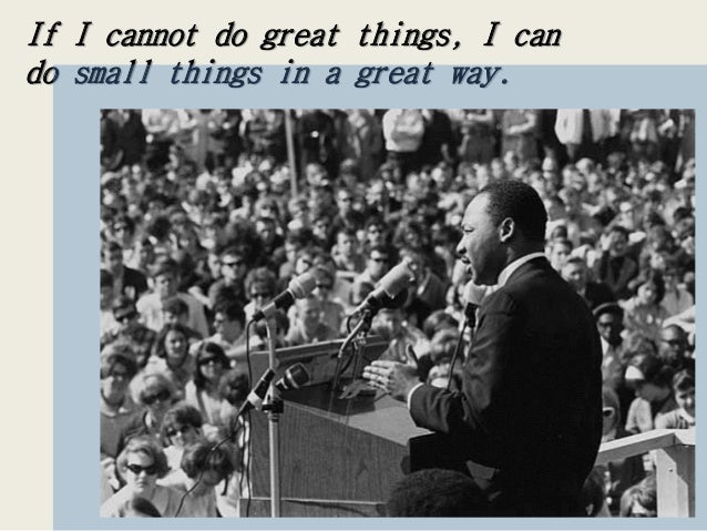 Be MLK for a day