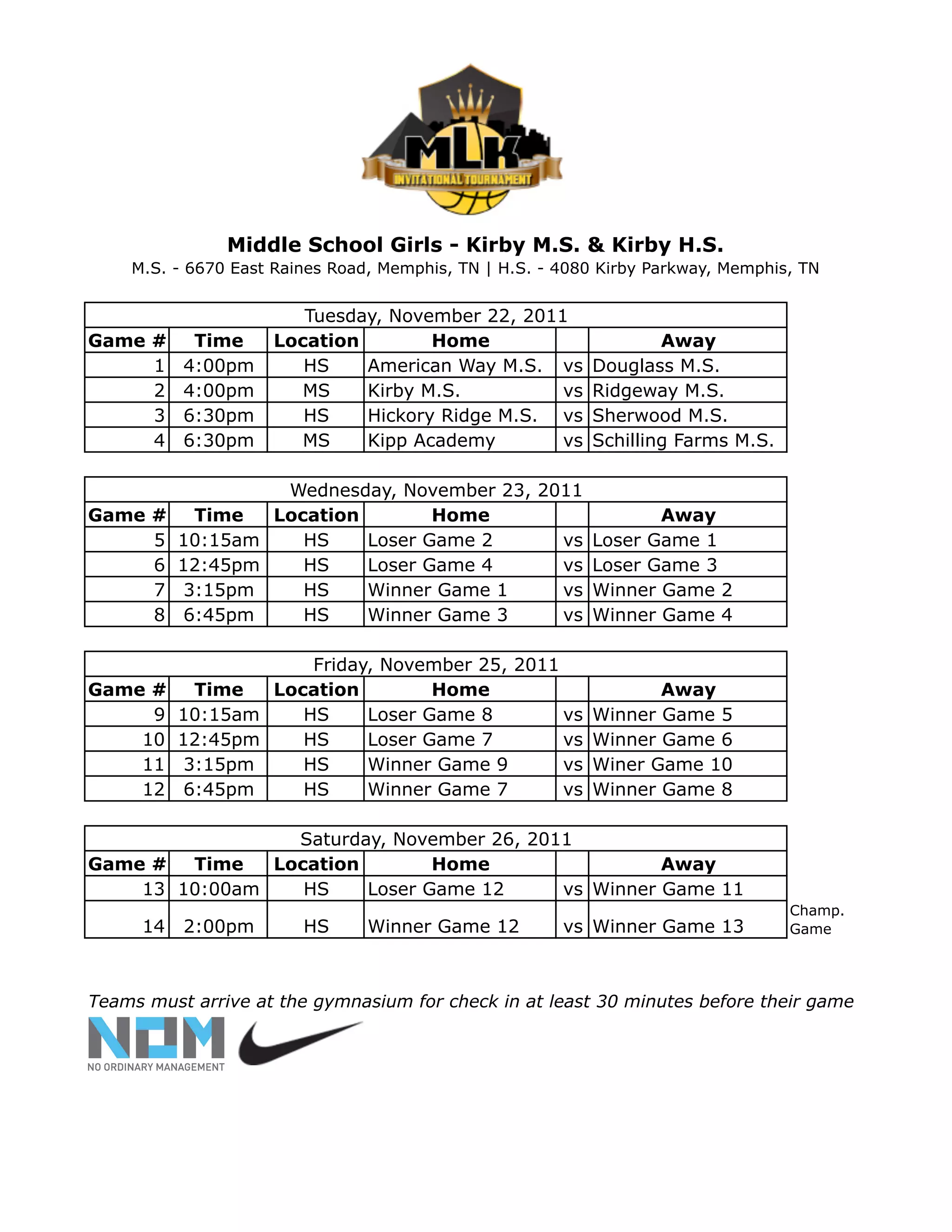 MLK Tournament Schedule PDF