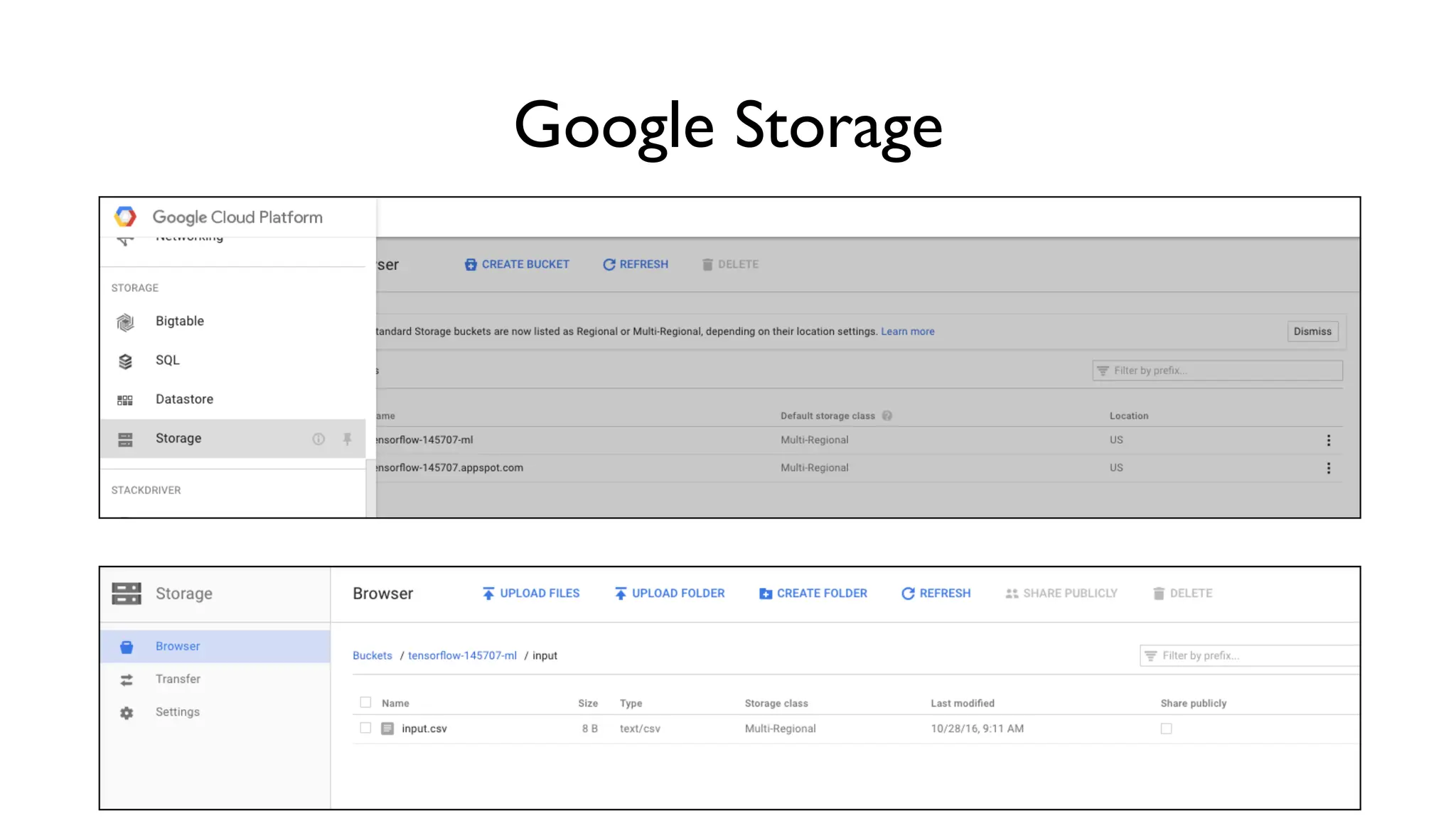 Google Storage
 