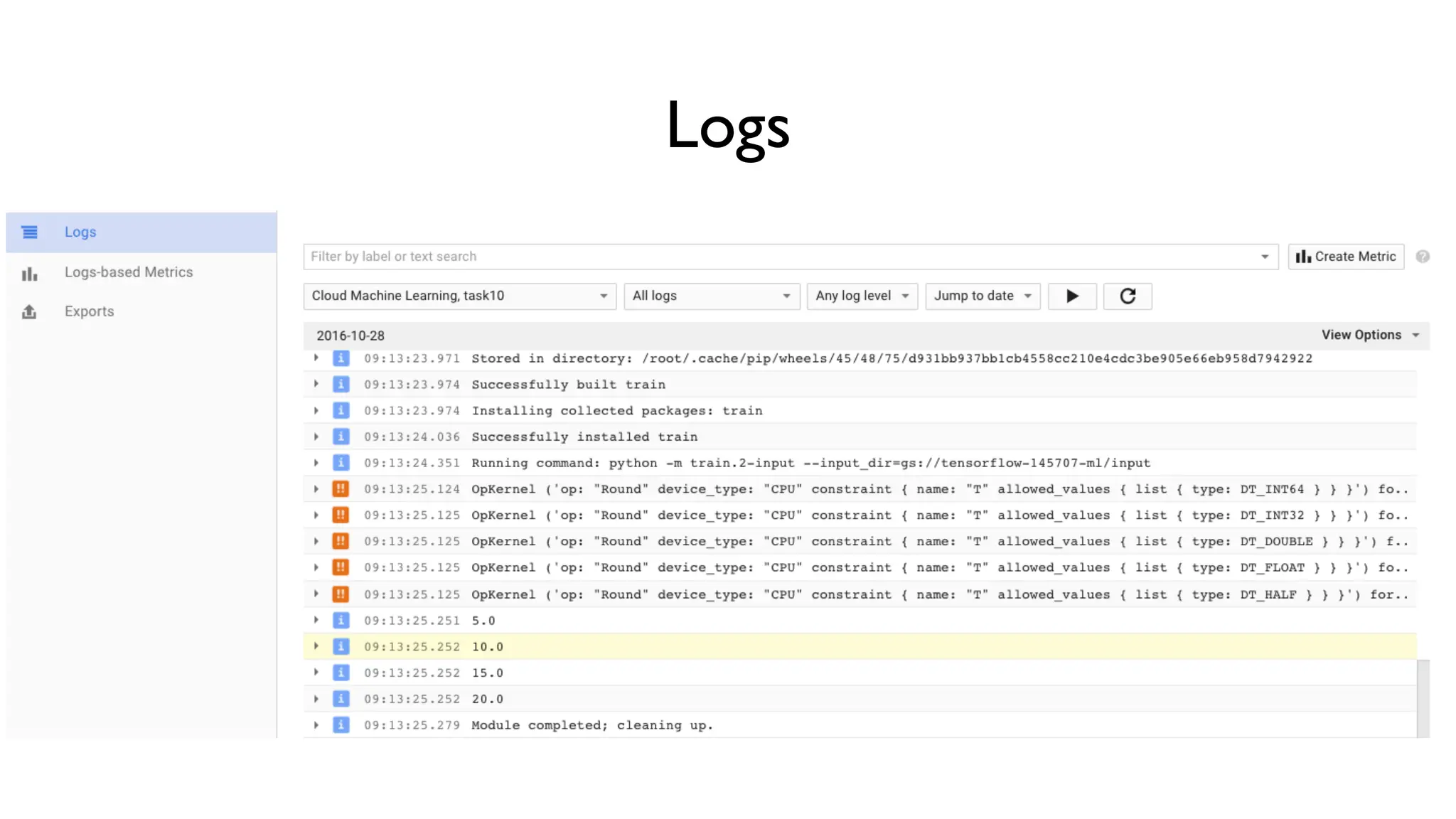 Logs
 