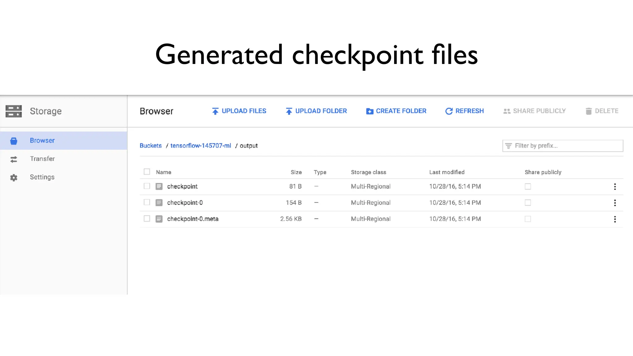 Generated checkpoint files
 