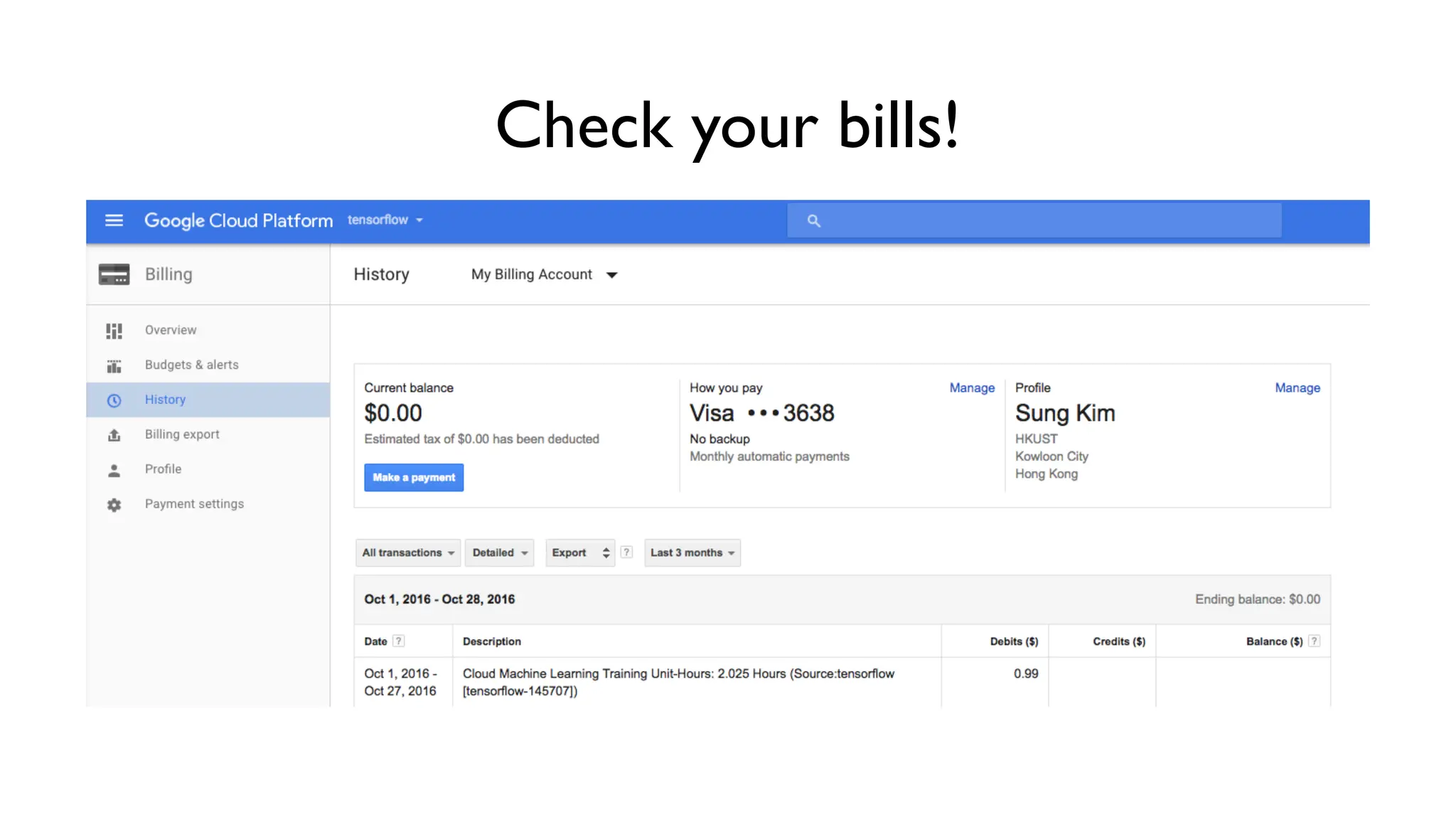 Check your bills!
 