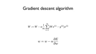 Gradient descent algorithm
 