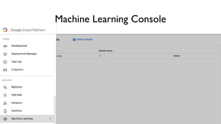 Machine Learning Console
 
