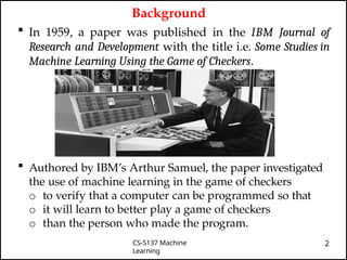 Introduction to machine learning and its application | PPT
