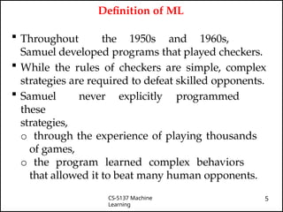 Introduction to machine learning and its application | PPT