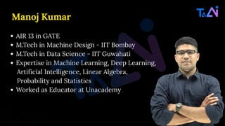 GATE machine learning exam preparation lecture | PDF